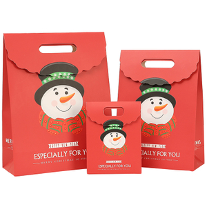 Die Cut Handle Paper Packaging Gift Bags,Custom Logo Printed Christmas Candy Bags