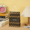 Wholesale Custom Logo Silver Stamping Fashion Shopping Wrapping Coated Paper Gift Shopping Packaging Bag with Handle Rope for Festival