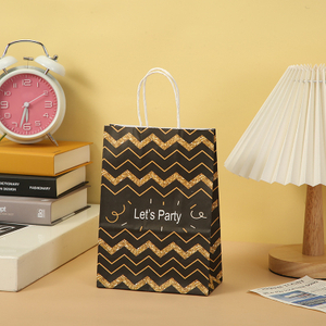 Wholesale Custom Logo Silver Stamping Fashion Shopping Wrapping Coated Paper Gift Shopping Packaging Bag with Handle Rope for Festival