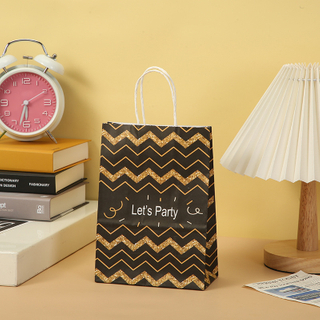 Twisted Handle Kraft Paper Packaging Bags For Birthday Party Gift