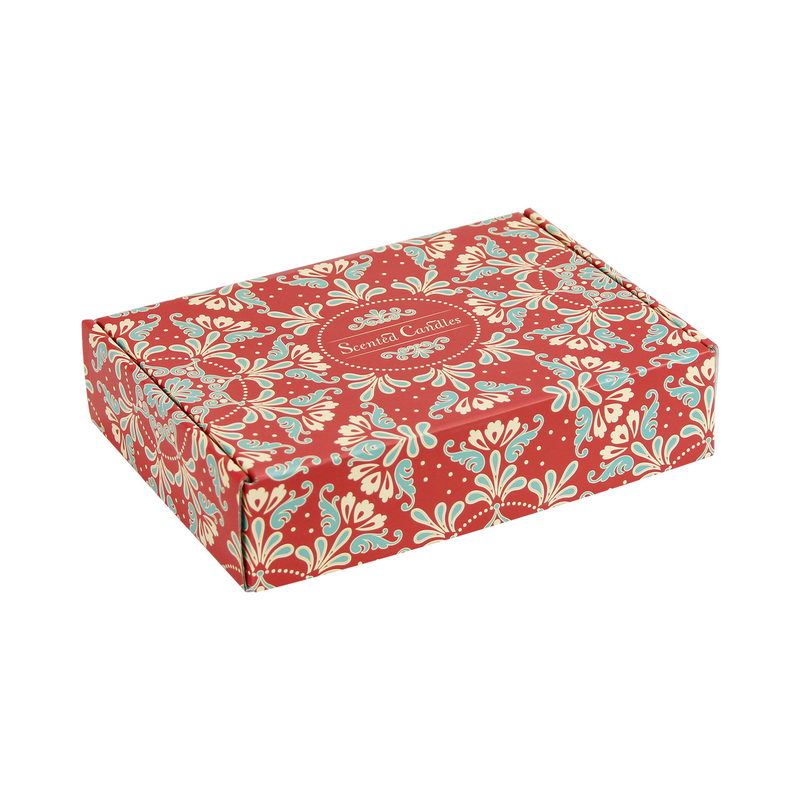 Custom Offset Print Online Shop Scented Candle Aroma Home Fragrance Delivery Mailing Packaging Corrugated Mailer Box for Christmas Xmas Halloween New Year