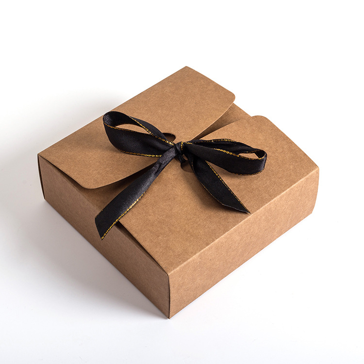 Recyclable Kraft Paper Packaging Gift Box For Packing Dessert