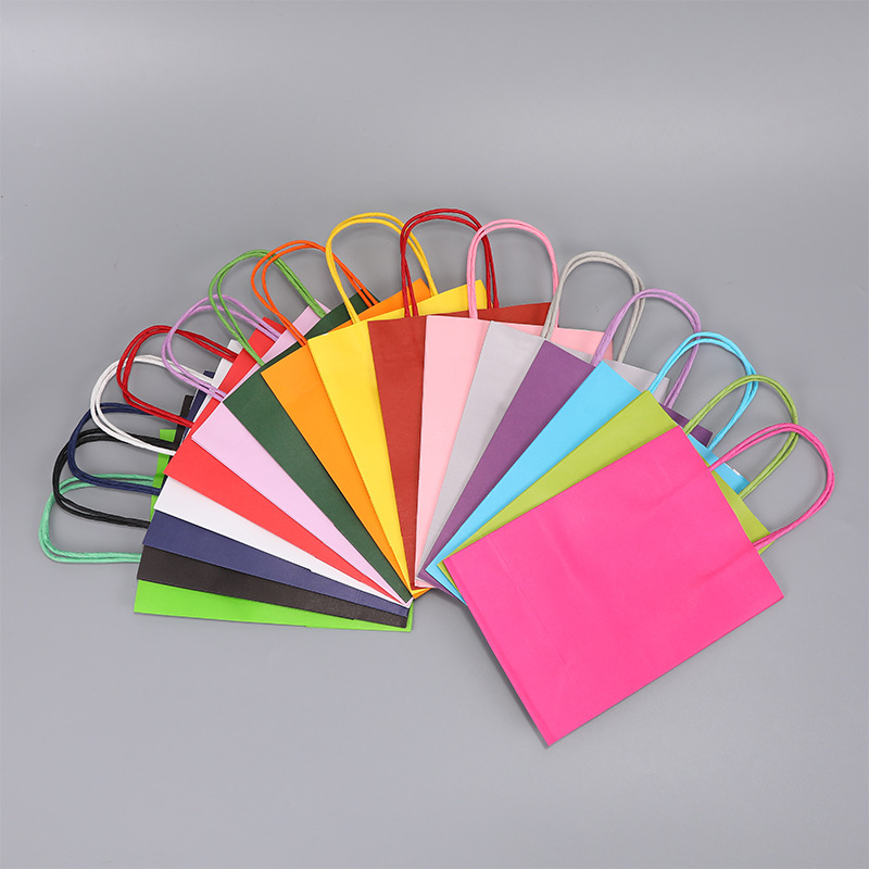 China Wholesale Eco-friendly Kraft Paper Packaging Gift Bags,Twisted Handle Bags For Shopping