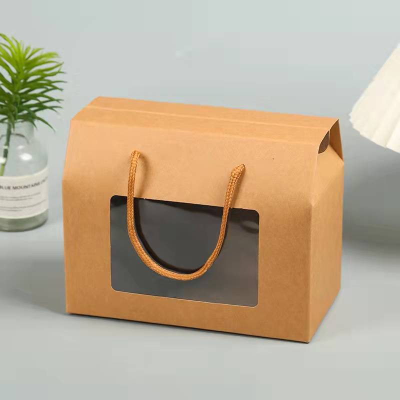 China Manufacturer Wholesale Eco-friendly Recyclable Kraft Paper Box WIth Window