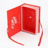 Magnetic Rigid Cmyk Color Printing Cutout Insert Book-Shape Customized Cosmetic Gift Packaging Package Packing Carton Box for Christmas Xmas New Year Decoration