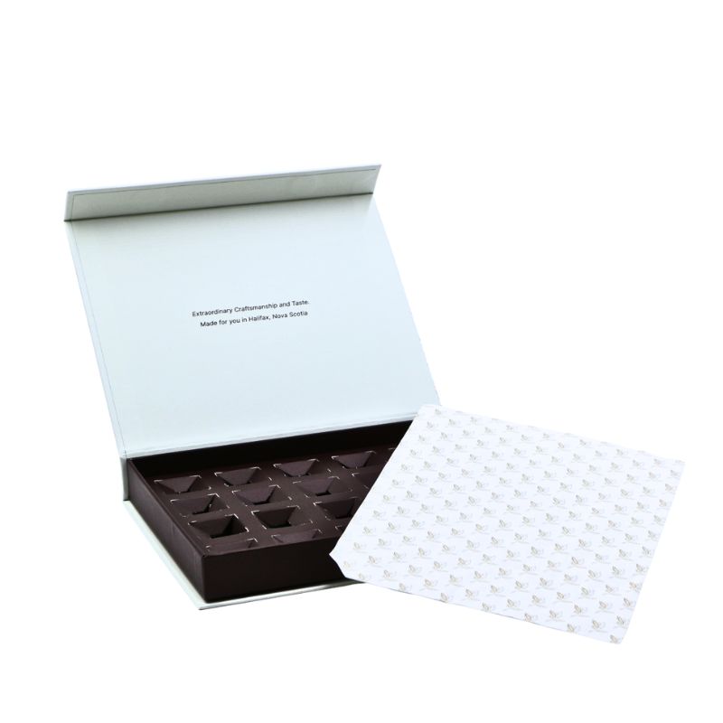 Tailored Food Grade Hinged Chocolate Gift Box | Wholesale OEM Custom Book-Style Packaging for Cookies, Macarons, Food with UV Coating Matt Lamination Lining