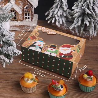 Wholesale Transparent Window Cake Packaging Boxes for Birthday Christmas Halloween Wedding Cakes And Food Box Type Folders with Printing, Embossing, Hotstamping 