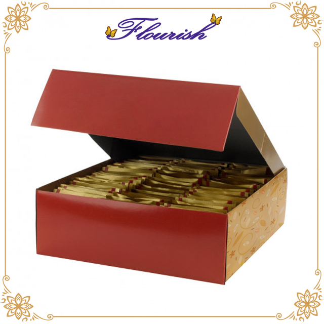 Flip Top Type Rigid Rectangle Cardboard Tea Bag Gift Box
