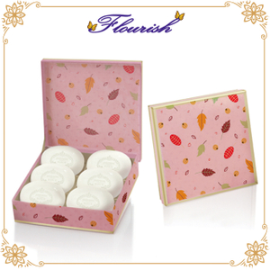 Lovely Gold Stamping Pink Cardboard Baby Shower Soap Gift Box