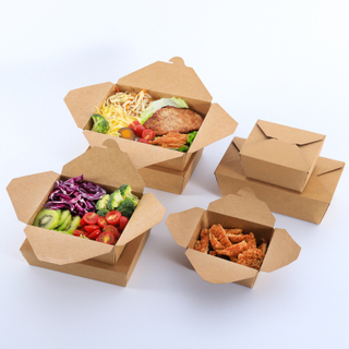 China Manufacturer Wholesale Eco-friendly Kraft Paper Packaging Food Box,Fast Food Snack Box