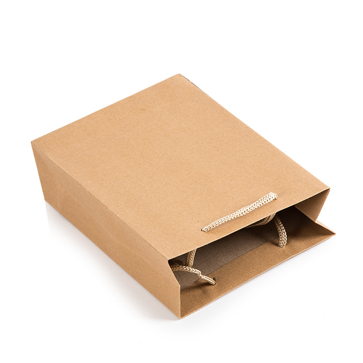 Wholesale Eco-friendly Recyclable Kraft Paper Shopping Bags
