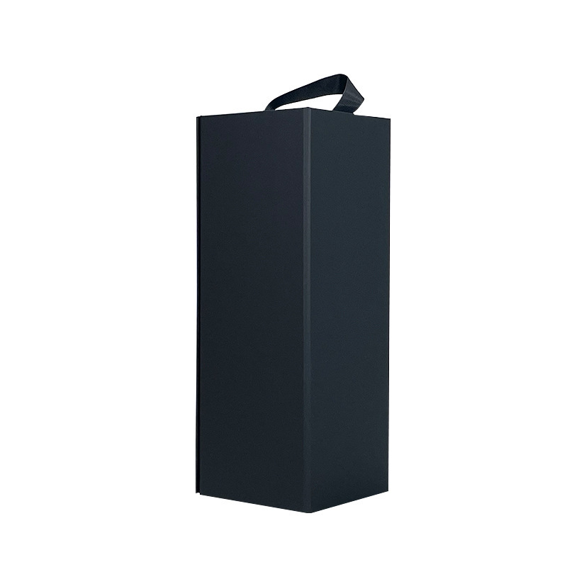 Rigid Custom Brand Logo Printed Wine Packaging Box With Handle