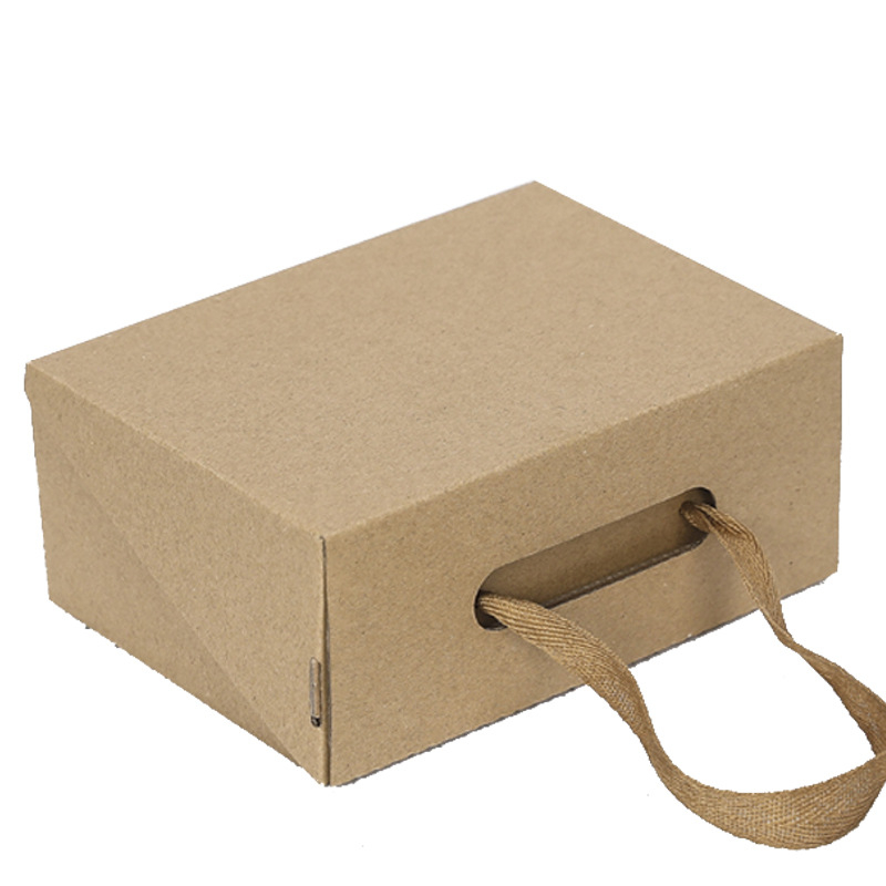 China Wholesale Custom Logo Printing Christmas Gift Boxes,Corrugated Carton Box With Ribbon Handle