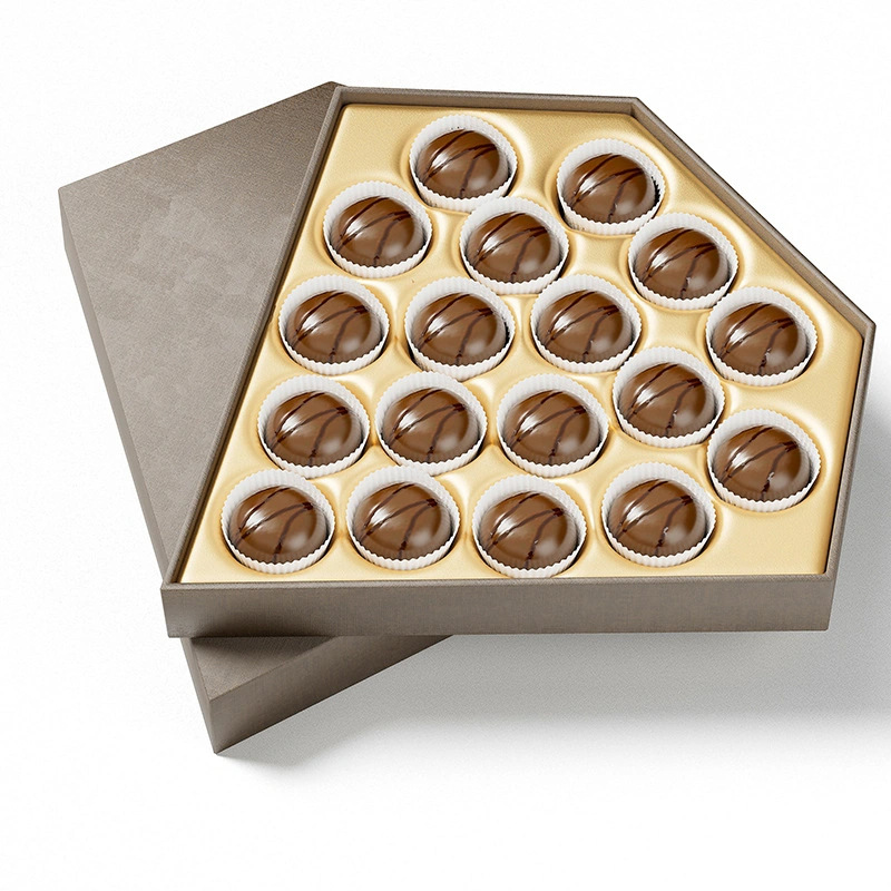 Luxury Custom Logo Printing Premium White Cardboard Paper Packing Snack Biscuit Cookies Bread Candy Sweet Food Truffle Chocolate Packaging Gift Chocolate Box