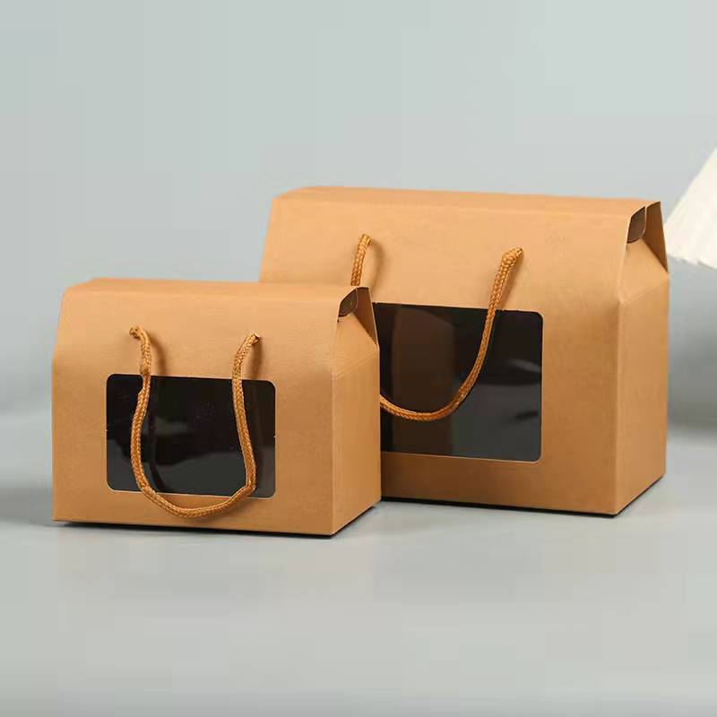 China Manufacturer Wholesale Eco-friendly Recyclable Kraft Paper Box WIth Window