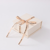 Ribbon Closure Book Type Paper Boxes For Packaging Gift