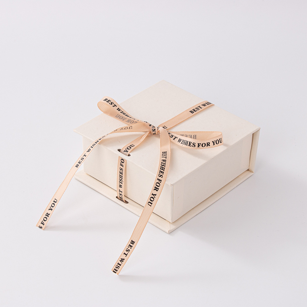 Ribbon Closure Book Type Paper Boxes For Packaging Gift