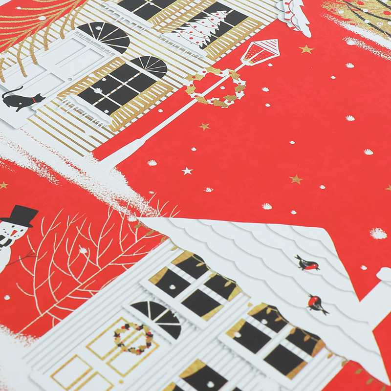 High-End Portable Christmas Gift Cardboard Paper Packing Packaging Shopping Bag Customized by China Factory with Matt Lamination Embossing Print Handling 