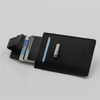 Custom Pop Up Synthetic Soft Genuine Leather Protection Anti-Theft Smart Business Wallet Purse ID Credit Card Holder with Cheque Metal Clip Coin Pocket