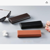 Minimalist PU Leather Slim Hard Eyeglass Case Portable Pressure Resistant Sunglasses Storage Holder Fashion Lightweight Glasses Protective Box