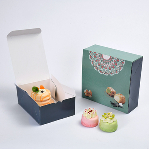 Food Grade Custom Print Luxury Foldable Disposable Small Bakery Bread Cake Cupcake Pizza Packing Donut Packing Tear Off Strips Box 