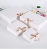 Customizable Ribbon Tie Gift Boxes - Kraft/Black/White Paper Packaging Boxes for Wedding, Birthday & Party Favors