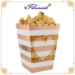 Top Quality Food Grade Glossy Laminated Popcorn Bucket Packaging Paper Box