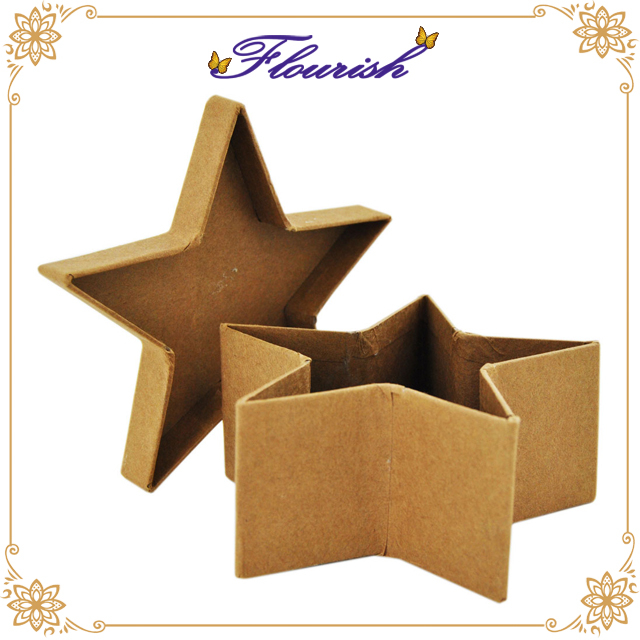Rigid Kraft Paper Birthday Gift Candy Packaging Star Box