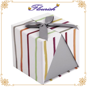 Rigid Cardboard Strip Printing Ribbon Closure Box