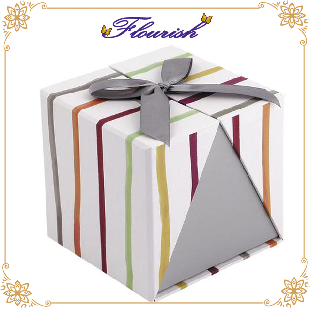 Rigid Cardboard Strip Printing Ribbon Closure Box