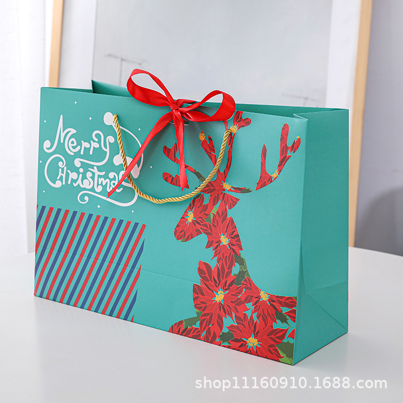 Christmas Paper Packaging Gift Bags With Handles,Euro Tote Bags