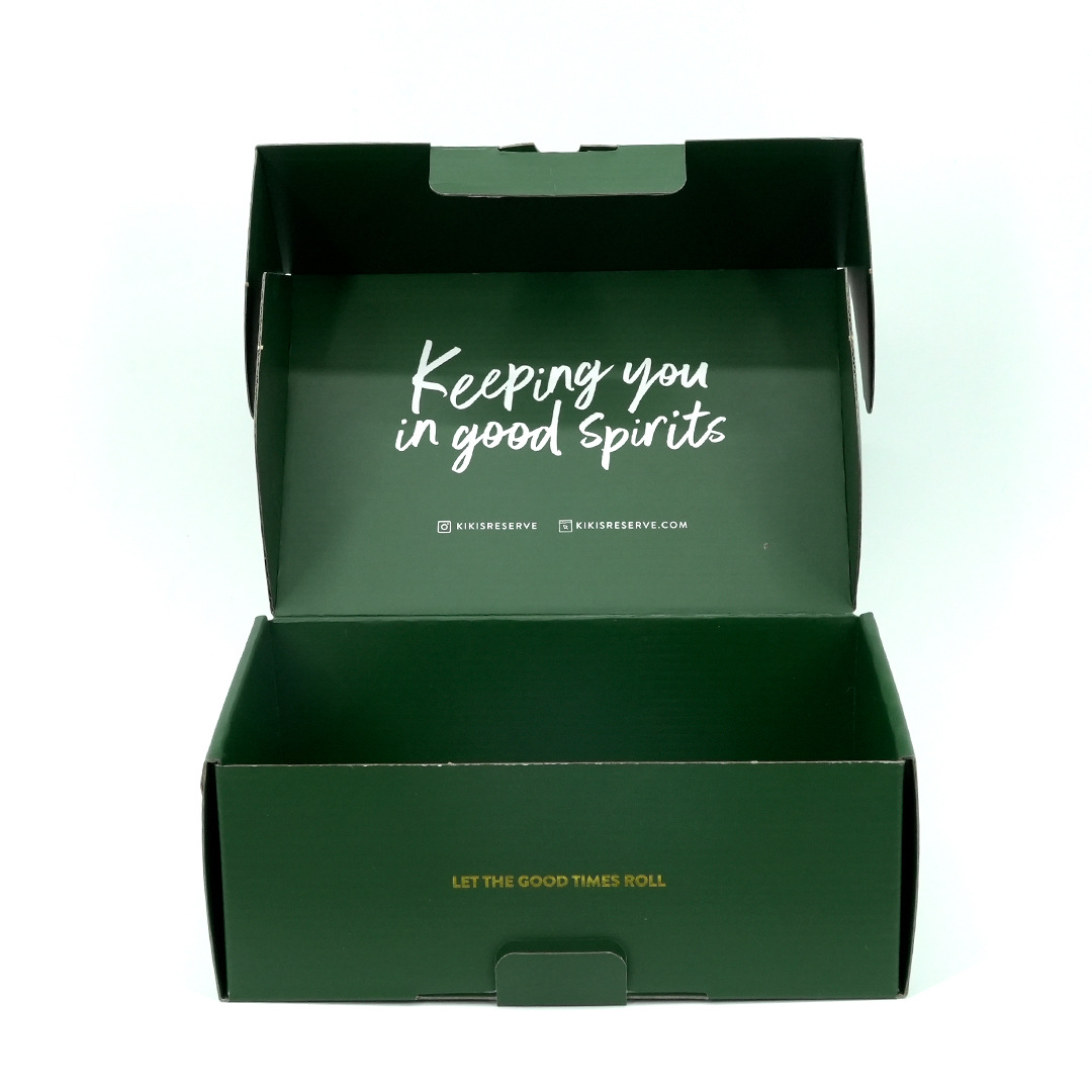 Dark Green Color Mailer Box,Custom Logo Printing Corrugated Paper Packaging Box