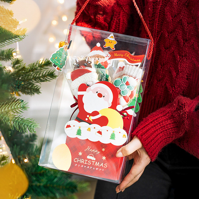 2025 New Year Christmas Decor Personalized Paper Packing Package Box Set Children's Chocolate Lollipop Candy Food Gift for Birthday Celebrations Parties