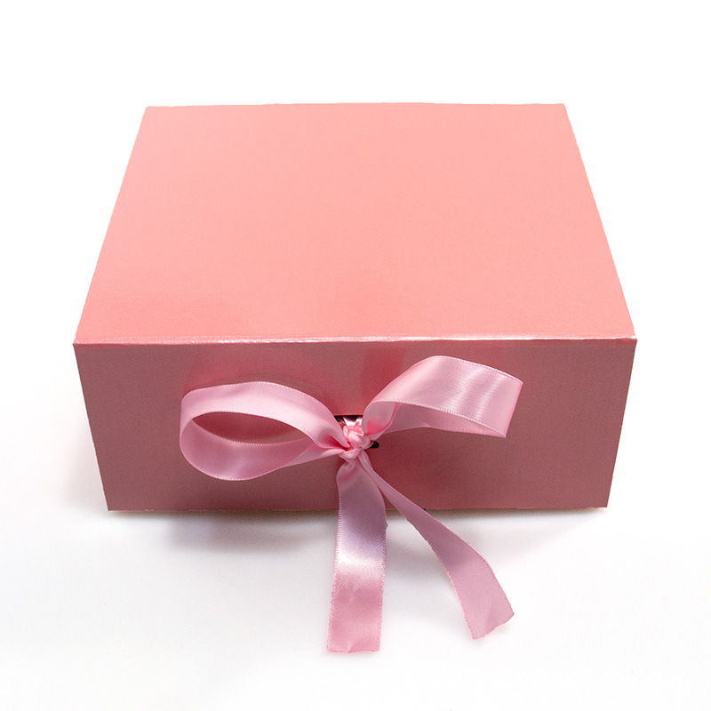 Ribbon Closure Folding Carton Box,Cardboard Paper Packaging Gift Box