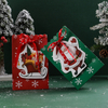 Custom Christmas Xmas Festival Pattern Kraft Paper Bags with Handle Holiday Pattern Gift Packaging Packing Bag Customization Shopping Bag for Chocolate Appeal