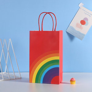 Christmas Gift Kraft Paper Packaging Bags,Twisted Handle Bags