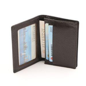 New Design Logo Customize Smooth PU Leather Men Multi Function Credit ID PVC Card Holder Wallet Folded Purse Wallets