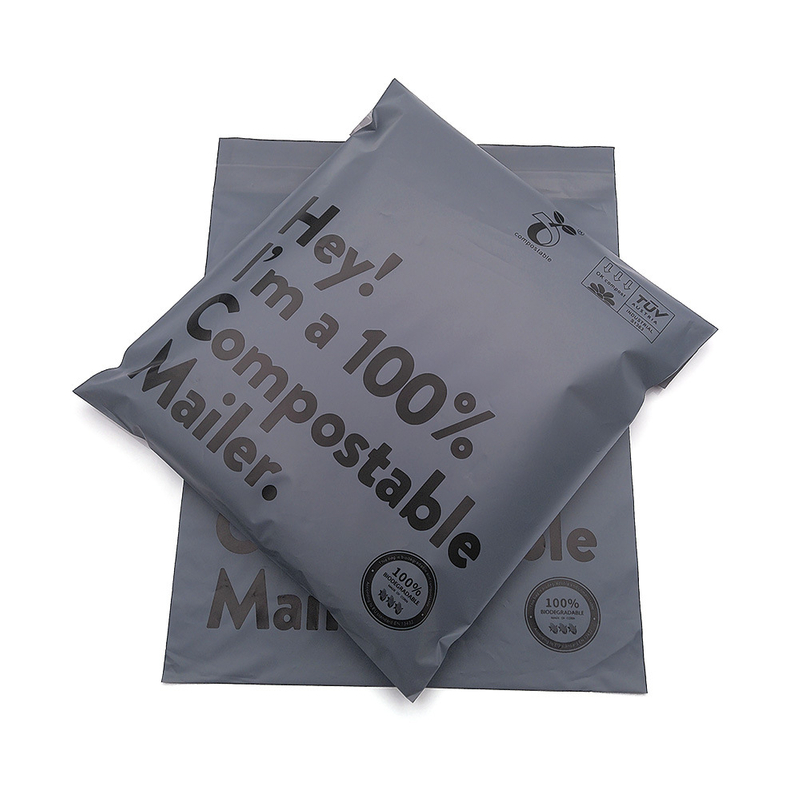 10X13′′+1.57′′ Custom Thank You Thanks Compostable Poly Mailer Corn Starch PBAT PLA Biodegradable Courier Mailing Shipping Packaging Bag