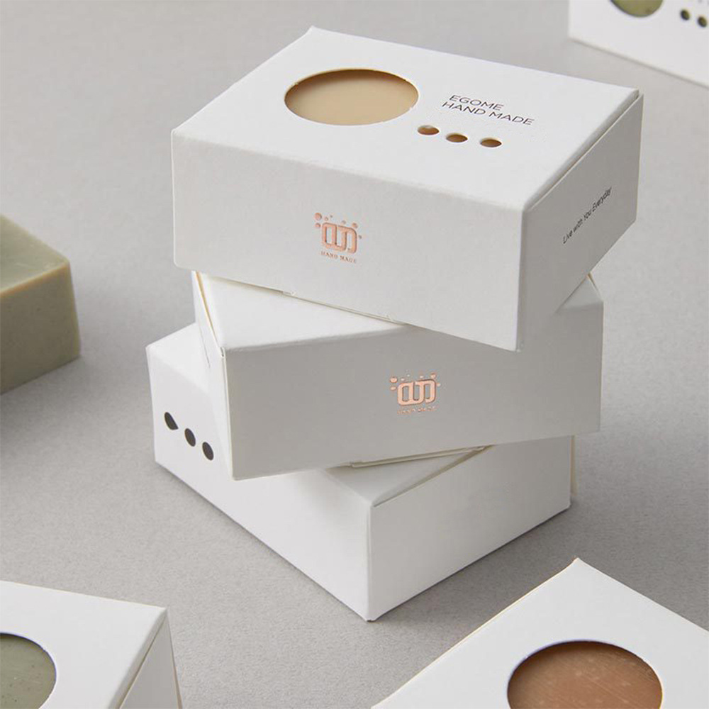 Eco Friendly Customized Design Free Sample Home Hand Made Soap Candle Cosmetic Perfume Makeup Skincare Essencial Oil Packaging Cardboard Gift Box with Window 