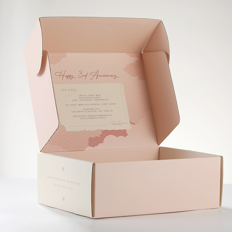Custom Recyclable Corrugated Shipping Mailer Boxes Luxury Holographic UV Gift Packaging Mailing Box for Display Clothes Jewelry Flower Cosmetic Available 