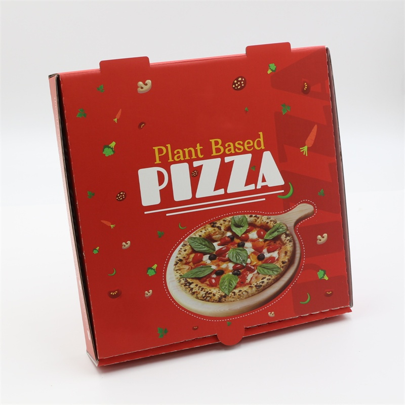 Wholesale Custom Printed Biodegradable Corrugated Pizza Fast Food Packaging Picking Box - 8 to 14 Inch Sizes, Exterior Customizable Design