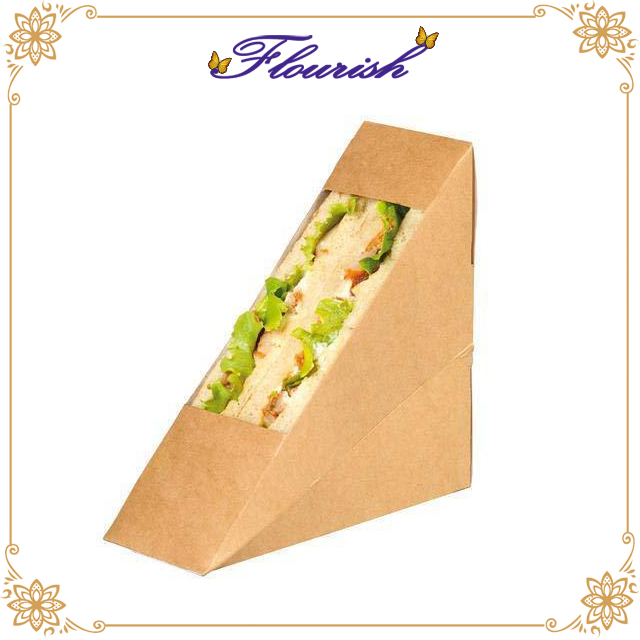 Customizable Bio-Degradable Food Grade Pizza Sandwich Window Box