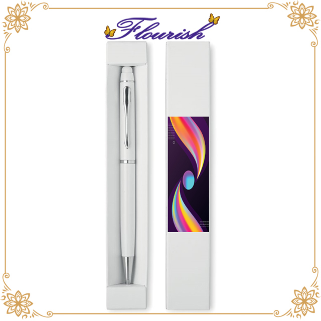 Custom CYMK Printing Rigid Cardboard Pen Box