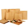 Wholesale Eco-friendly Food Grade Kraft Paper Bag For Packaging Fast Food/Snack/Bread