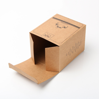 Custom Logo Printed White Kraft Paper Packaging Box ,China Wholesale Coffee Paper Box