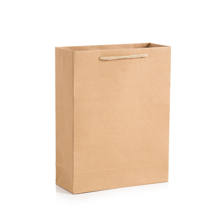 Wholesale Eco-friendly Recyclable Kraft Paper Shopping Bags