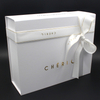 China Manufacturer Wholesale Luxury White Color Folding Paper Packaging Box With Ribbon