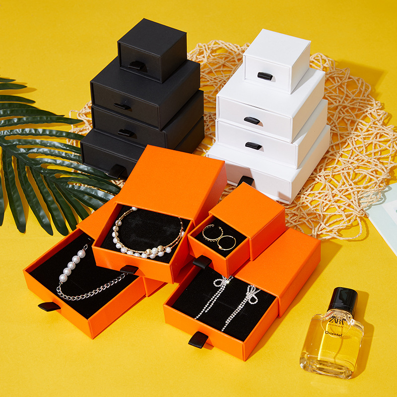 Custom Logo Printed Jewelry Paper Packaging Box,Drawer Box