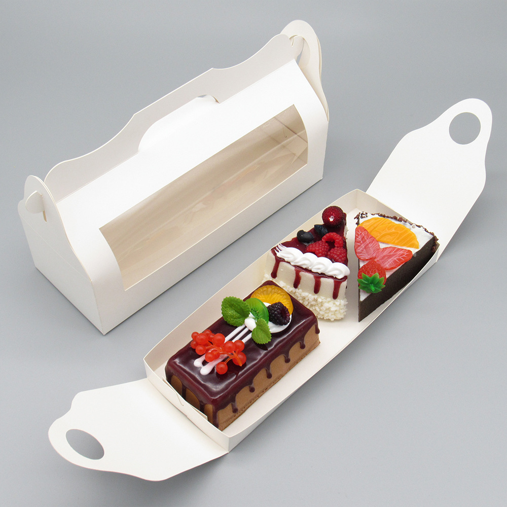 White Paper Packaging Box For Cakes And Bread