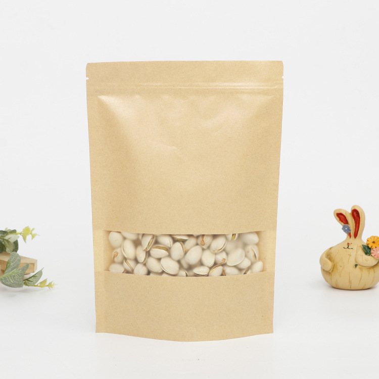 China Manufacturer Wholesale Kraft/Brown Paper Packaging Sealed Bags,Custom Stand Up/Flat Bottom Paper Pouch